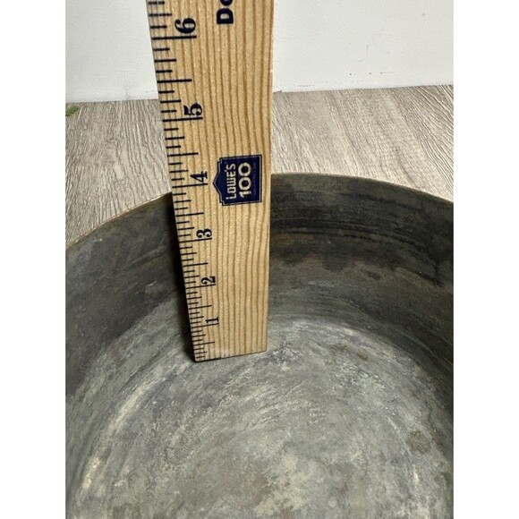 Antique Copper Cookware Sauce Pot Pan Tinned Copper Hand Wrought 6.5” - Picture 15 of 16